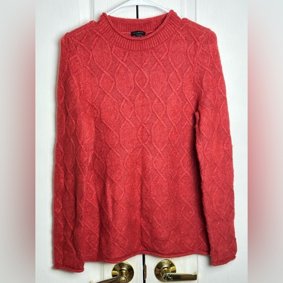 Talbots Women's Wool & Alpaca Blend Long Sleeve Cable Knit Sweater Size Medium - Picture 1 of 4